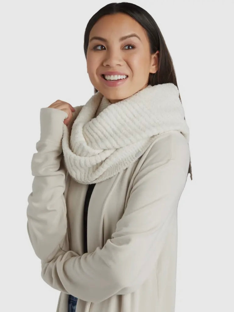 Marshmallow Circle Scarf in Heather Stone