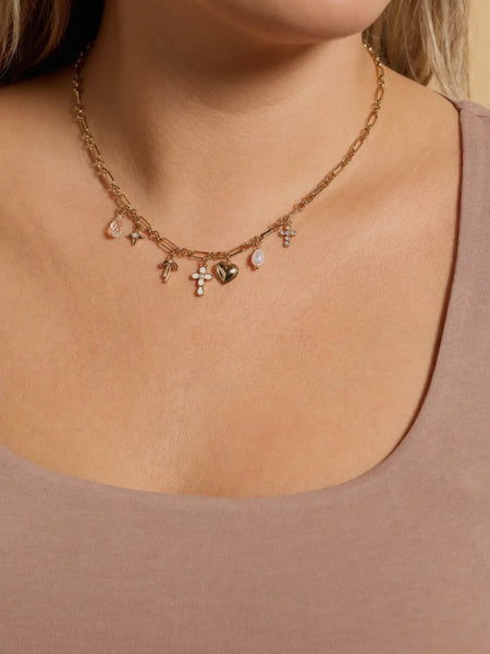 Coquette Christian Charm Necklace