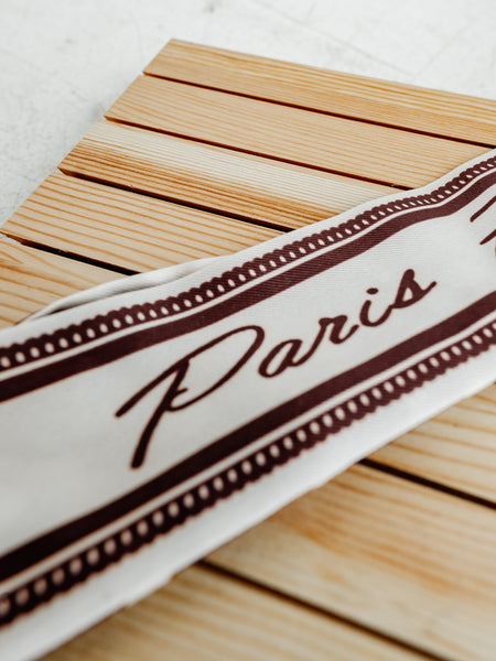 Puff Heart Scarf Necklace in Brown Polka Dot