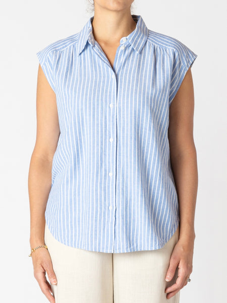 Stripes Are Nice Top in Chambray & White