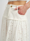 Adina Maxi Skirt in Off White