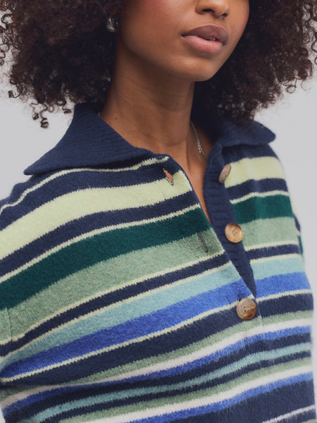 Trading Up Stripe Polo in Navy Combo
