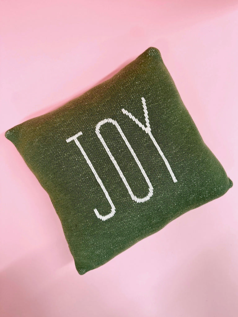 Joy & Noel Reversible Knit Pillow