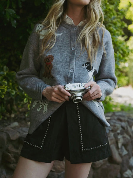 In the Doghouse Cardigan in Grey