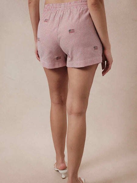 Stars & Stripes Shorts in Red