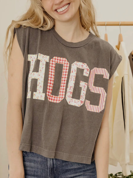 Patchwork Hogs Tank in Smoke