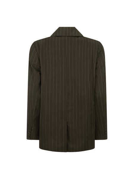 1998 Striped Blazer in Espresso