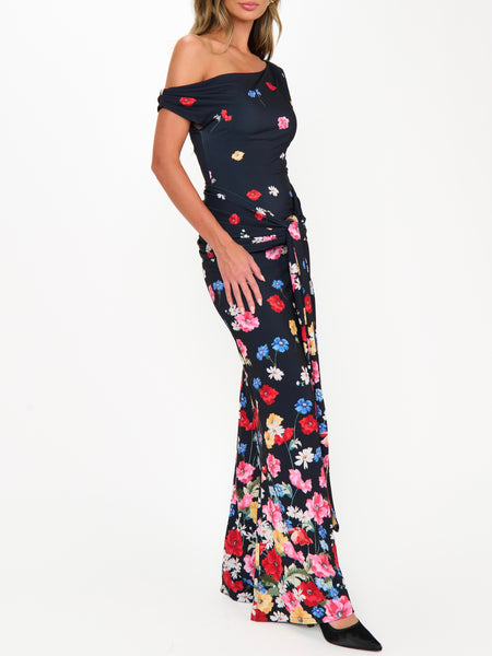 Winona Wrap Maxi Dress in Falling Floral