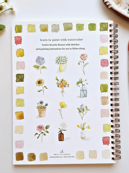Flowers Watercolor Workbook