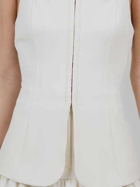 Heavy Metal Corset Top in White