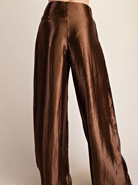 Pedal To The Metal(lic) Pant in Brown