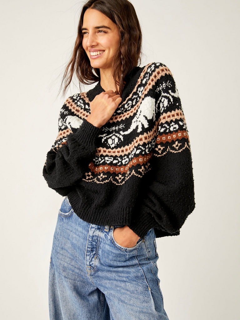 Nellie Sweater in Anthracite Combo