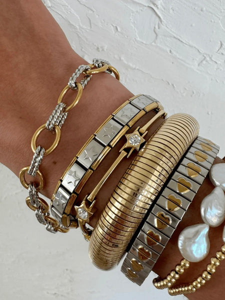 Mini Roxy Bracelet in Two Tone