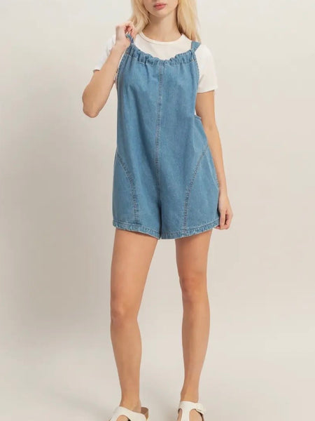 Randi Romper in Denim