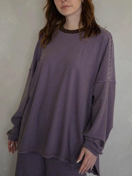 Dani Top in Lavender Stripe