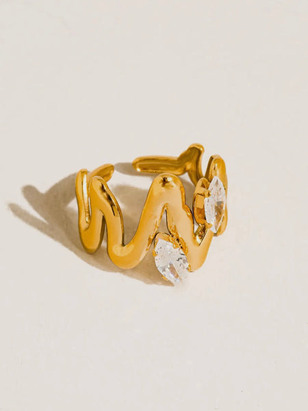 Lumi Abstract CZ Ring