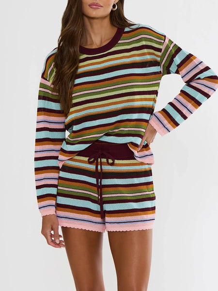 Beach Sweater in Paradise Stripe