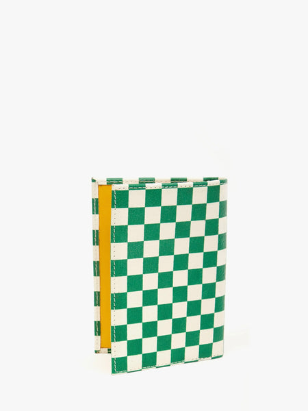 Passport Sleeve in Fern & Ivory Checker