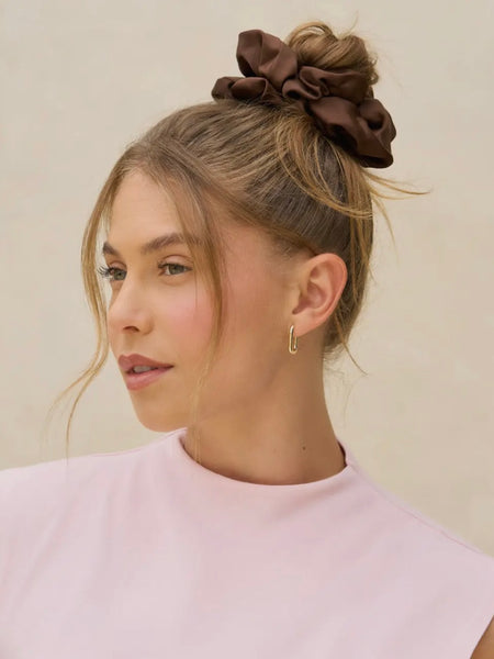 Black & Chocolate Oversized Scrunchies