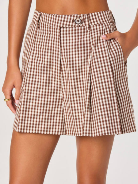 Preston Shorts in Brown Checker