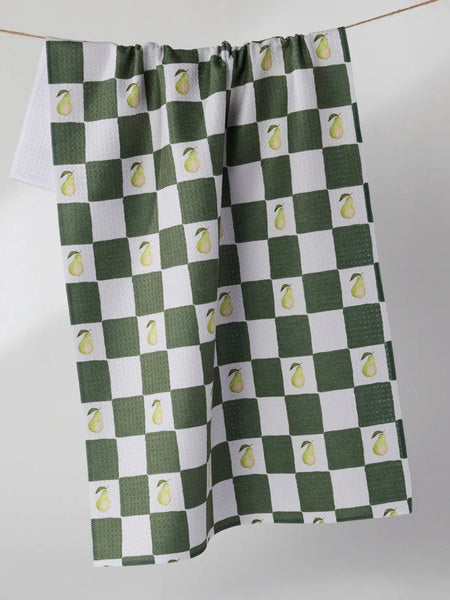 Pear Checker Tea Towel