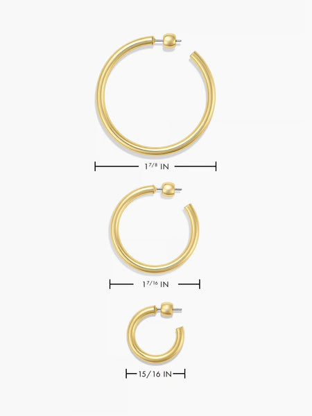 Carter Small Hoops in Gold