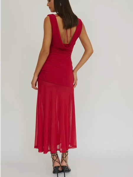 Seeing Red Maxi Dress in Deep Red