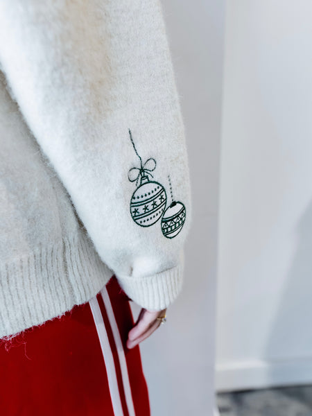 Holiday Cheer Sweater in Cream