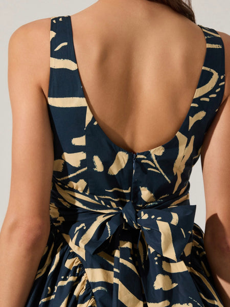 Vinya Dress in Navy Sketch