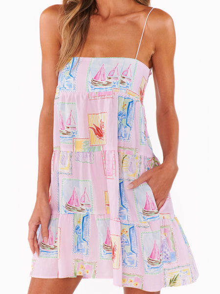 OOO Mini Dress in Summer Soleil Linen