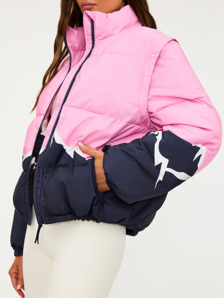 Kris Convertible Puffer in Snowy Peaks