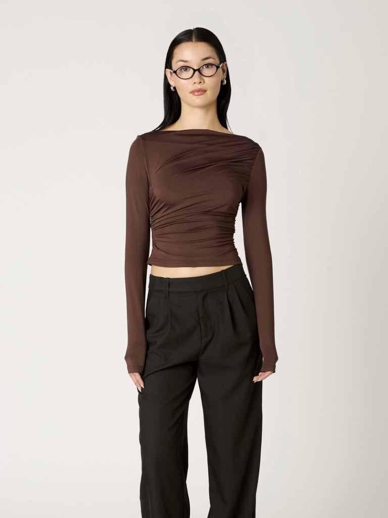 Isabeau Top in Espresso