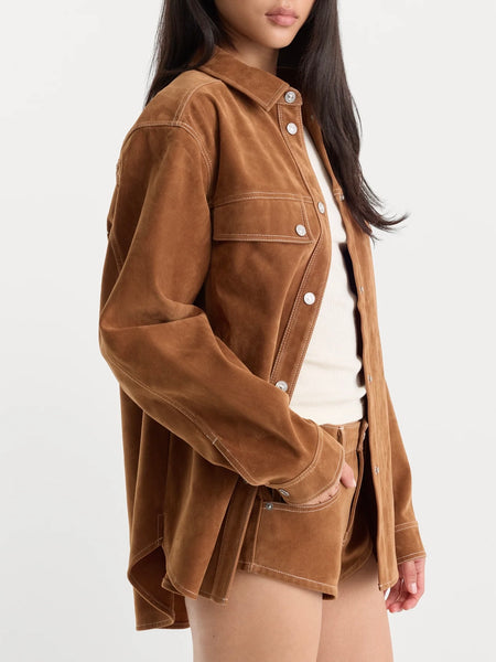 The Better Than Suede Overshirt in Cafe Clay