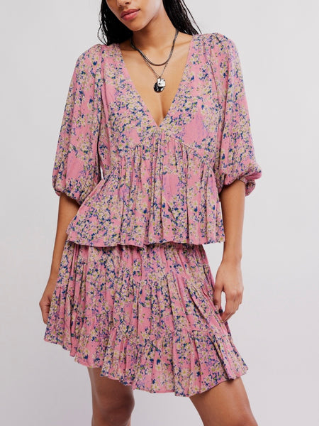 Perishing Printed Set in Pink Combo