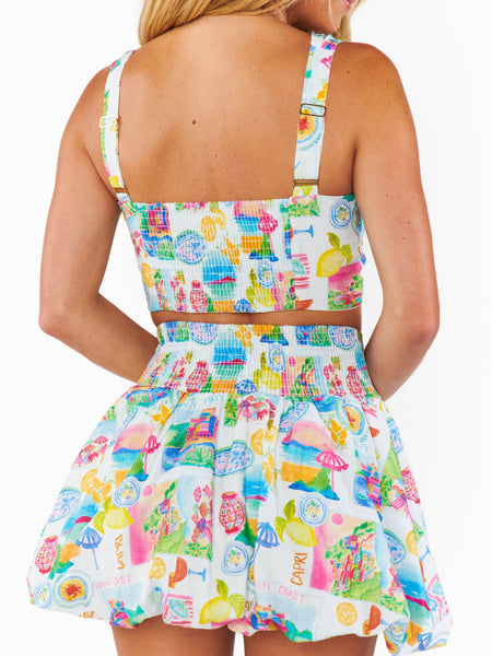 Celeste Skort in Amalfi Coast Linen