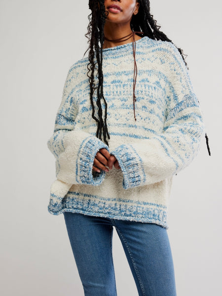 Dani Pattern Sweater in Cloud Combo