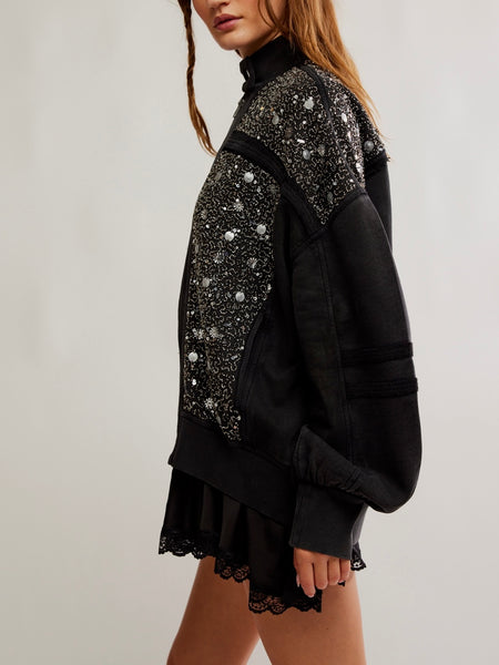 Sparkle Sweatshirt in Black Combo