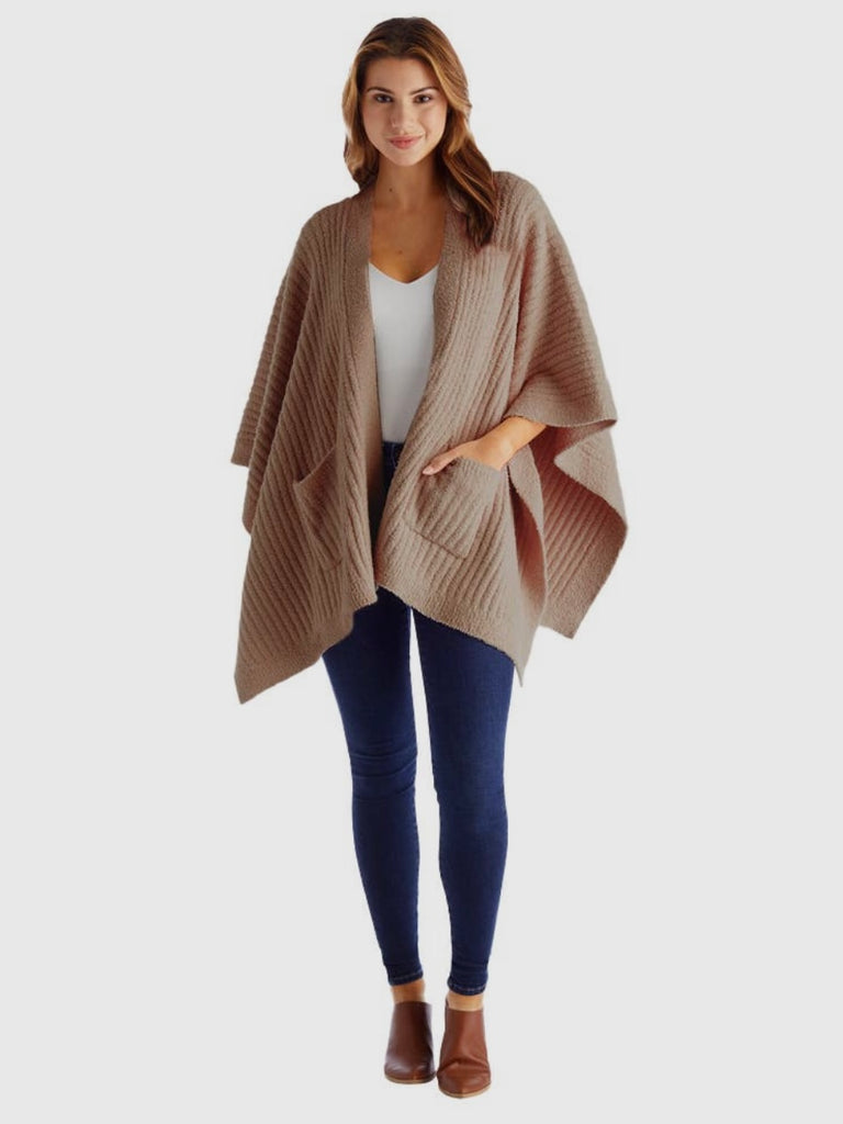 Solid Rib Marshmallow Shawl 38