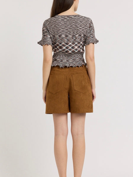Lila Top in Brown Multi