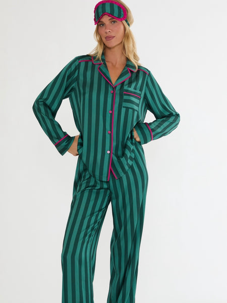 Eye Mask in Pine Stripe