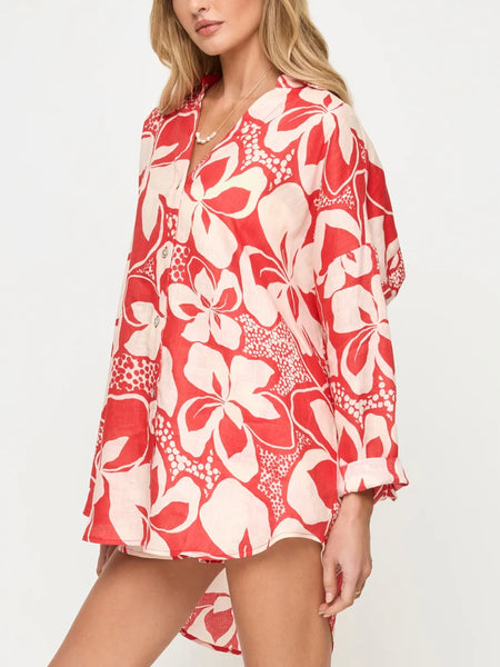 Rio Tunic in Hibiscus Bloom