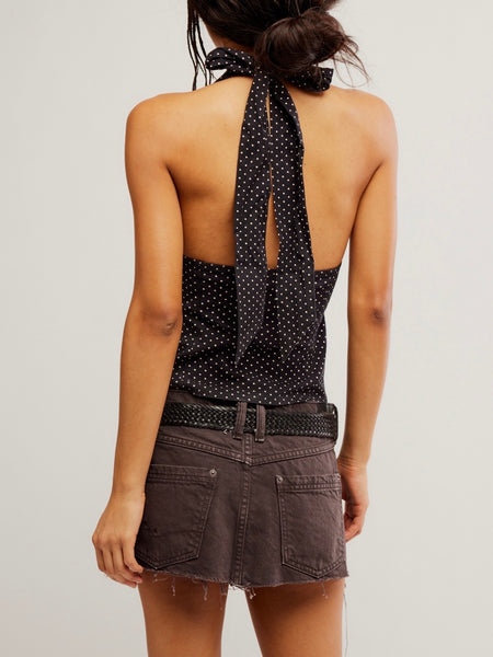 Ramona Printed Halter in Black Combo