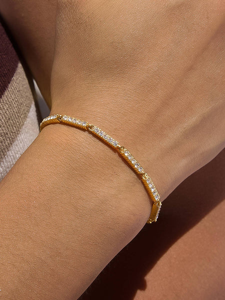Tamsin CZ Tennis Chain Bracelet
