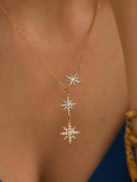 Clary Starburst Drop Necklace