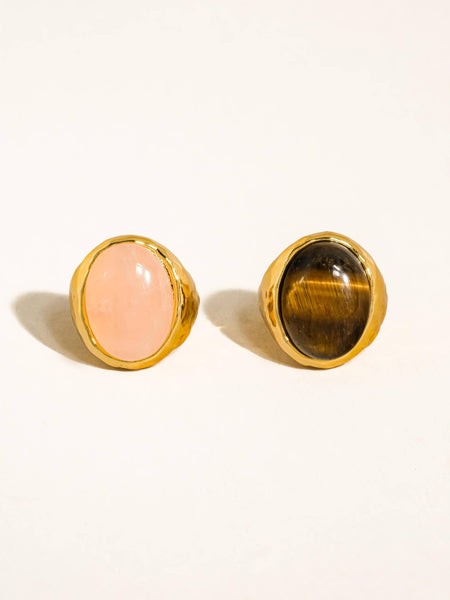 Lula Vintage Stone Ring in Rose