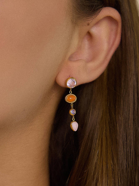 Évisa Drop Earrings in Pink