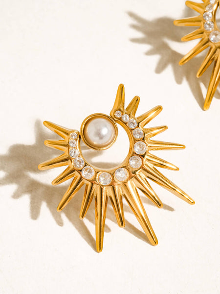 Kindred Pearl Sunburst Earrings