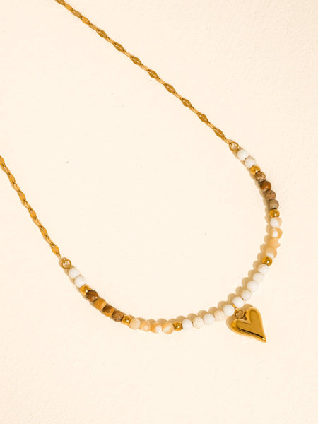 Orlena Stone Heart Necklace
