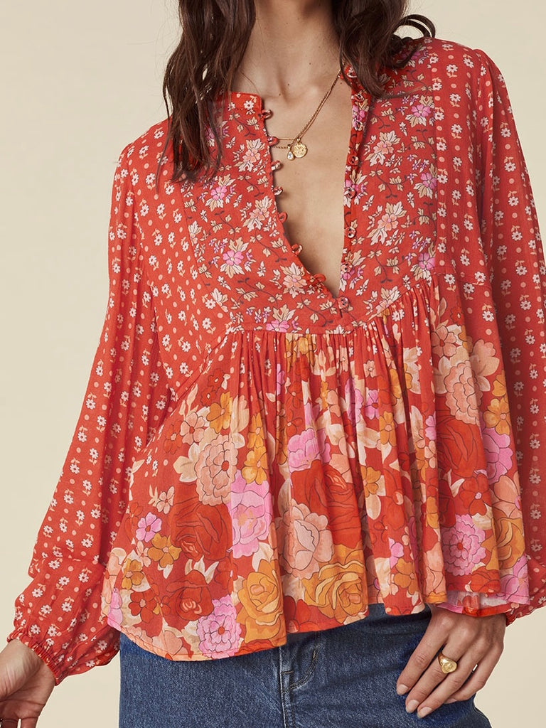 Yellow Rose Boho Blouse