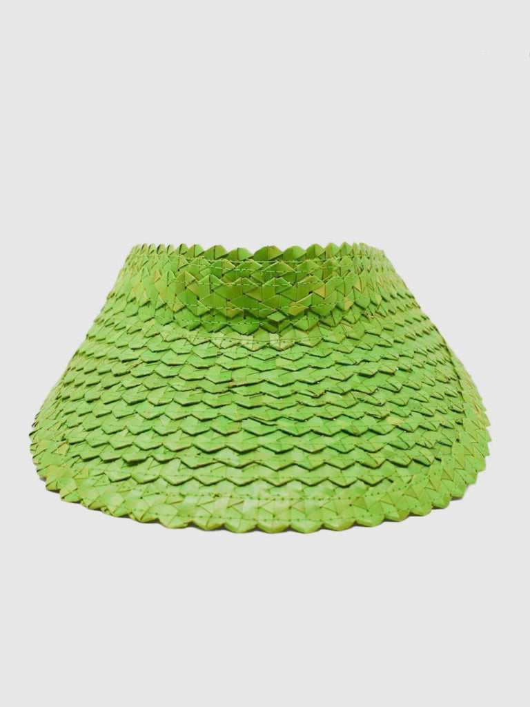 Simple Straw Visor in Lime